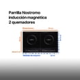 thumbnail image 4 of Parrilla eléctrica de inducción 2 quemadores 60cm Nostromo ODIPO Inducción Magnética, 4 of 4