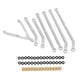 thumbnail image 2 of Kit de varilla de chasis RC, juego de eslabones de aluminio mejorados para Axial SCX24 AXI00005 1/24, color plateado, 2 of 10