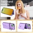 thumbnail image 2 of Crossbody Case for iPhone 15 Plus, Adjustable Shoulder Strap 47" / 1.2m, Finger Ring Holder with 6 Card Slots, 2 of 16
