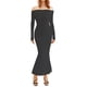 thumbnail image 1 of Vestido Largo Sin Tirantes Bowknot Bodycon Vestido largo Hombro Mujer Fiesta Clubwear Traje (Negro M) Cgtredaw Para estrenar, 1 of 1