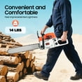thumbnail image 6 of ChicHomey 52cc 2-Stroke Gasoline Chainsaw,7500rpm, 20" Guide Chain,Auto-Lube, Dual-Switch Safety,for Farm/Garden/Ranch/Firewood, 6 of 9