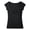 Z421 Black, variant on Landzoo Tops For Women Solid Color Short Sleeve Crew Neck Shirt Summer Comfortable Women T Shirt Size L Black