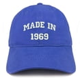 thumbnail image 1 of Trendy Apparel Shop Made In 1969 Text Embroidered 49th Birthday Brushed Cotton Cap, 1 of 2