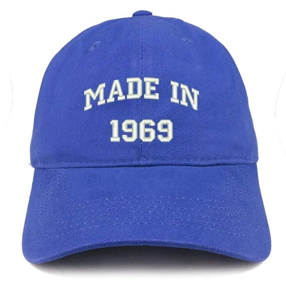 Trendy Apparel Shop Made In 1969 Text Embroidered 49th Birthday Brushed Cotton Cap