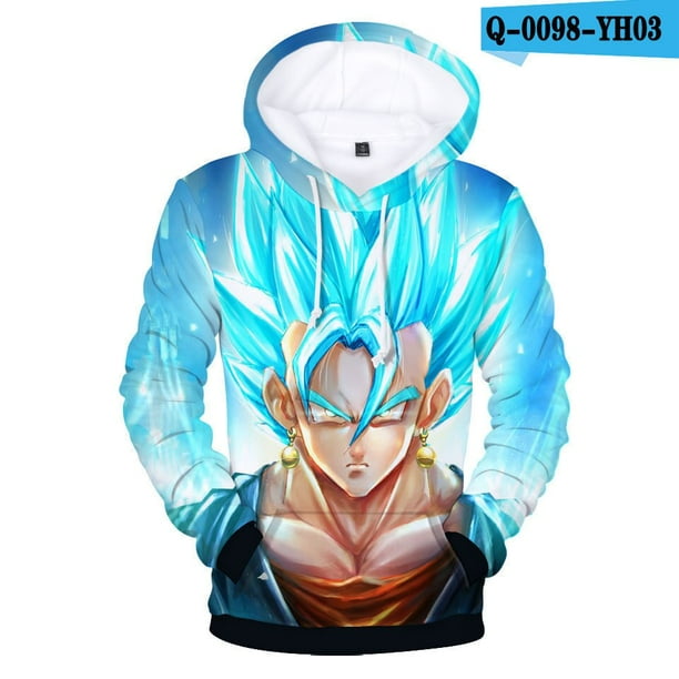 Sudadera con capucha de Dragon Ball para niños y hombres, jersey con estampado 3D de Anime, Son Goku, figuras de la ley, chándal de batalla, ropa de abrigo informal gym unisex