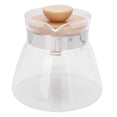 thumbnail image 3 of 600ml Glass Pour Over Coffee Server with Wooden Handle Lid for Home & Office, 3 of 8