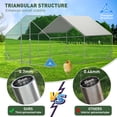 thumbnail image 3 of 10' x 13' x 6.6' Large Metal Chicken Coop with Run for 20 Chickens, Chicken Runs for Yard with Cover for Water-Resident, Walk-in Poultry Cage Chicken Pen/House Outdoor for Hen, Duck, Rabbit, Quail, 3 of 8