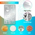 thumbnail image 3 of Vines Flowers Bookmark Stainless Steel Stencils 7x4 inch Flowers Leaves Frame Reusable Painting Template for Painting Wood Burning Journaling, 3 of 7