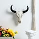 thumbnail image 4 of Cráneo de vaca de cuerno largo, animal, para colgar en la pared, regalos creativos de Halloween, artesanías, adornos, 4 of 4