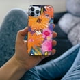 thumbnail image 3 of COMIO  Impact Case for iPhone 15 Pro [4X Military Grade Drop Tested / 8.2ft Drop Protection/Compatible with Magsafe] - Paint Prints - EttaVee Watercolor Fleurs, 3 of 4