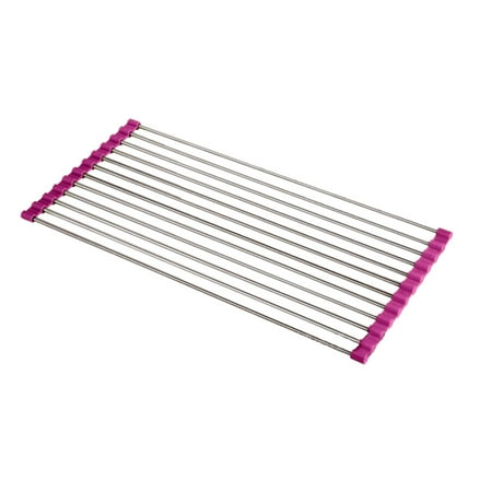 

ONHUON Over the Sink Roll-Up Dish Drying Rack Sheet Pan Bottle Food Drainer Mat