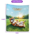 thumbnail image 5 of Happy Retirement with Shiba Inu Enjoy Life Rest Time Quilt Blanket Shibas Dog Lovers Gifts Idea Cozy Comforter Throw Blanket - 02027, 5 of 5