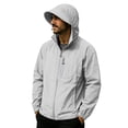 thumbnail image 3 of Men's Sun Protection Jacket Ice Silk Hoodie, Lightweight Nylon Spandex Zip Up Cardigan, Long Sleeve Cooling UPF 50+ Swim Shirt, Quick Dry Outdoor Fishing Hiking Beach | Zenithor,Gray 2XL, 3 of 9