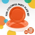 thumbnail image 5 of Exquisite Orange Disposable Heavy Duty Paper Plates, 7 and 9 Inch, 200 Count, 350 GSM, 5 of 6