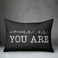 thumbnail image 2 of Creative Products Come As You Are Black and White 14x20 Indoor / Outdoor Pillow, 2 of 2