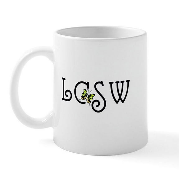 CafePress - LCSW Mug - 11 oz Ceramic Mug - Novelty Coffee Tea Cup