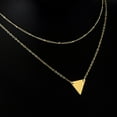 thumbnail image 6 of opolski Women Multilayer Triangle Shape Pendant Chain Necklace Jewelry Gift, 6 of 8