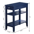 thumbnail image 5 of Convenience Concepts American Heritage 1 Drawer Chairside End Table with Shelves, Cobalt Blue, 5 of 9