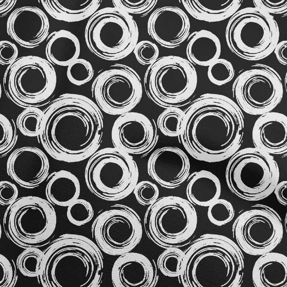 oneOone Polyester Spandex Black Fabric Abstract Craft Projects Decor Fabric Printed By The Yard 56 Inch Wide