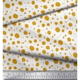 thumbnail image 2 of Soimoi Gold Poly Georgette Fabric Dots Dots Print Fabric by the Yard 52 Inch Wide, 2 of 5
