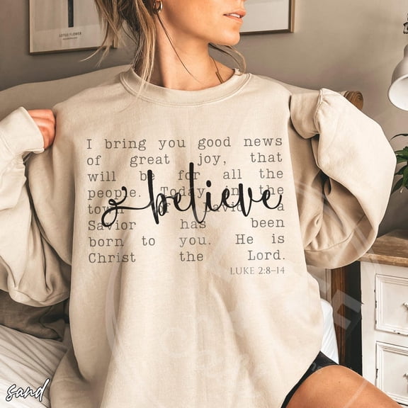 season Christian Sweatshirt: Bible Verse Crewneck, Jesus Religious, Nativity Faith Shirt for Her, F5588 All Size S-5Xl