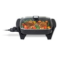 thumbnail image 1 of Proctor Silex Electric Skillet with Lid, 116 sq. in. Nonstick Cooking Surface for Frying, Sauteing, Simmering and Braising, Adjustable Temp 200&deg;, 1 of 8