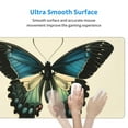 thumbnail image 4 of Naloa Blue Black Butterfly Art Gaming Mouse Pad Large Mouse Mat Long Extended Desk Pad Non-Slip Rubber Mice Pads Stitched Edges Thin Pad (16x29.5 Inch), 4 of 8