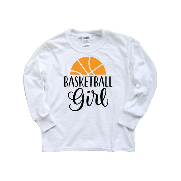 INKtastic Basketball Girl Sports Gift Youth Long Sleeve TShirt