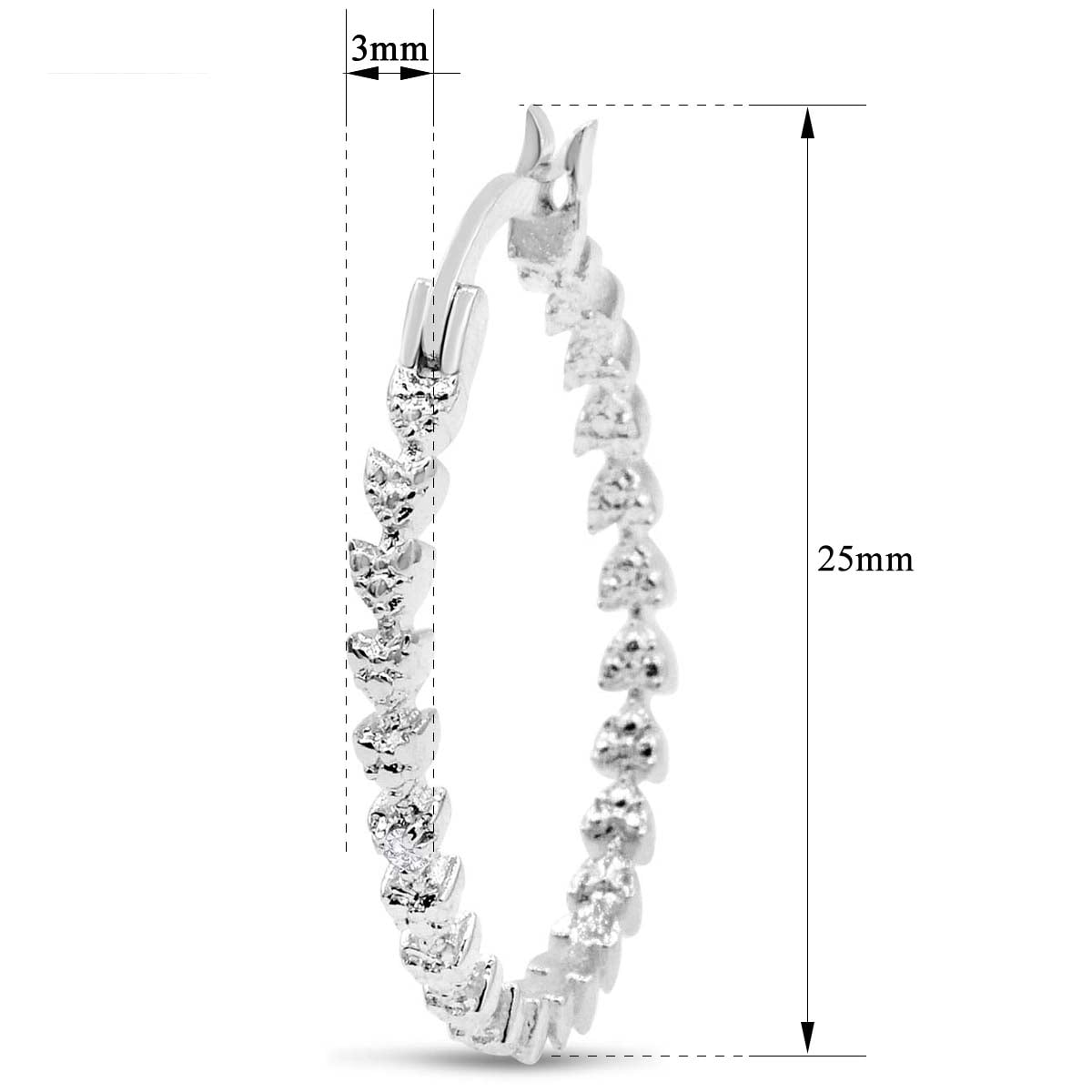 SuperJeweler Classic Diamond Hoop Earrings, 1 Inch for Women