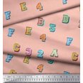 thumbnail image 2 of Soimoi Viscose Chiffon Fabric Numbers & Alphabets Text Print Fabric by The Yard 42 Inch Wide, 2 of 3