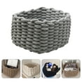 thumbnail image 6 of HAMPPLIES Nordic Style Cotton Rope Basket Square 1Pc 7.1X7.1X5.5In Desktop Organization, 6 of 8