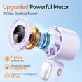 thumbnail image 2 of Ventilador portátil KIMMOO Turbo 3 en 1 de 100 velocidades, color morado, 2 of 8