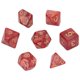 thumbnail image 3 of Juego de 5 dados multicara con números dorados y perlas poliédricas para juegos interactivos, material escolar, color rojo oscuro., 3 of 14