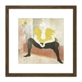 thumbnail image 1 of Toulouse-Lautrec Clowness Mademoiselle Cha-U-Ka-O Painting 8X8 Inch Square Wooden Framed Wall Art Print Picture with Mount, 1 of 4