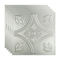 thumbnail image 1 of FASÄDE Traditional Style/Pattern 5 Decorative Vinyl 2ft x 2ft Lay in Ceiling Panel in Brushed Aluminum (5 Pack), 1 of 4