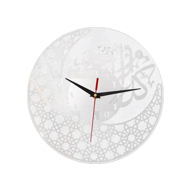Reloj colgante de pared Acrílico Sunnimix decoración Eid Ramadan 48cm