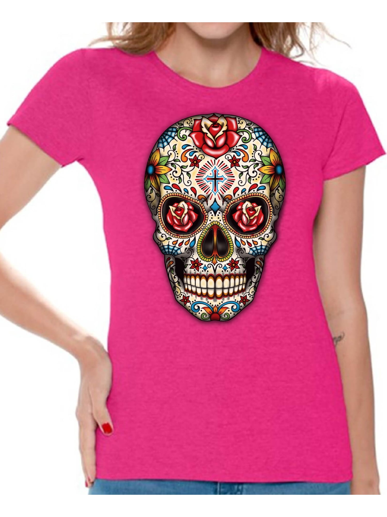 skull t shirt ladies