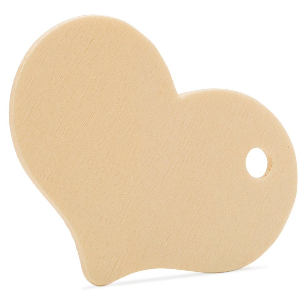 Wooden mdf heart shaped craft blanks 
