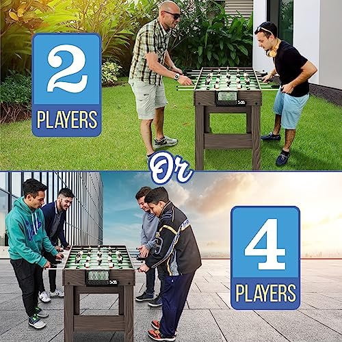 SereneLife Competition Sized Foosball Table, Full Size 48in Portable Soccer with Ball for Home, Arcade Game Room, Board Game for Indoor or Outdoor, Family Game Night, Perfect for Kids and Adults