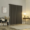thumbnail image 2 of Sun Zero Aria 2-Pack Magnetic Closure Theater Grade 100% Blackout Back Tab Curtain Panel Pair, 52"X63", Gray, 2 of 10