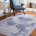 thumbnail image 3 of SAFAVIEH Tucson Jantar Traditional Machine Washable Area Rug, 9' x 12', Grey/Navy, 3 of 9