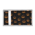 thumbnail image 2 of JIALIOU Nylon Trifold Card Wallet with ID Window Zipper Pocket for Men Women Teen Orange Halloween Pumpkin Face, 2 of 7