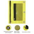 thumbnail image 5 of ESULOMP 2Pcs Pencil Case for 3 Ring Binder, Binder Pencil Pouch with Smooth Zipper, Clear Window Pencil Case for Binder, Big Capacity 3 Ring Binder Pencil Bag with 3 Reinforced Grommets, Yellow, 5 of 7