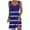 Dark Blue, variant on Mini Dresses for Women 2024 Plus Size Comfort Printed Sleeveless V-Neck Dress