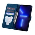 thumbnail image 4 of PU Leather Purse Cover for iPhone XS Max, Flower Embossed Flip Folio Wallet Case with Card Slots Card Holder Built-in Kickstand and Magnetic Clasp Protective Case for iPhone XS Max(6.5 inch),Blue, 4 of 8