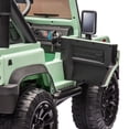 thumbnail image 6 of 24V 2 Seater Ride on Car for Kids, Licensed Land Rover Defender Volta 5008 Ride on Toys for Big Kids with Remote Control, Bluetooth, Music, LED Lights, Powered Electric Car for Kids Boys Girls, Green, 6 of 11