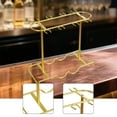 thumbnail image 6 of Stemware Storage Rack Wine Glass Organizer Desktop Display Stand Elegant Gold Metal Design for Home Dining Room Hotel, 6 of 9
