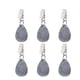 thumbnail image 1 of Juego de 6 piezas Mantel Contrapeso Mantel de piedra natural Contrapeso Abrazadera de mármol Colgante Mantel de mármol Colgante 3.5 * 4.cm (Gris) TUNC Sencillez, 1 of 5