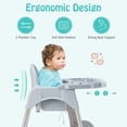 thumbnail image 4 of Trona BABY JOY 4 en 1 convertible con patas ajustables gris, 4 of 9