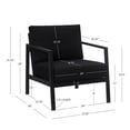 thumbnail image 2 of Linon Arlington Metal Outdoor Lounge Chair with Cusions, Black, 2 of 10